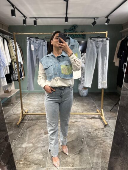 MY312 DENİM KOT GÖMLEK