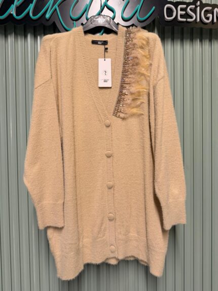 MY 312 Omuzu Aksesuarlı Triko Hırka